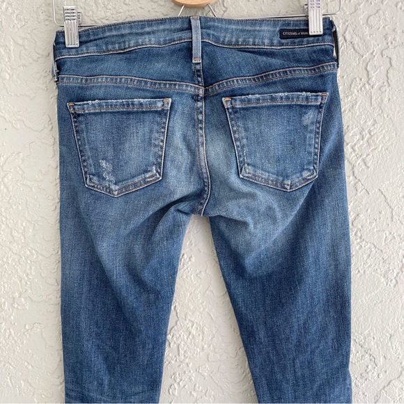 Citizens of Humanity racer low rise slash skinny jeans stretch 25 - Picture 8 of 13